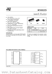 M74HC279 datasheet pdf SGS Thomson Microelectronics