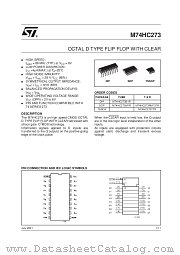M74HC273B1R datasheet pdf SGS Thomson Microelectronics