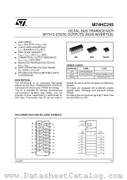 M74HC245TTR datasheet pdf SGS Thomson Microelectronics