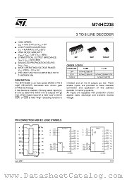 M74HC238B1R datasheet pdf SGS Thomson Microelectronics