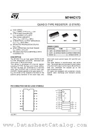 M74HC173M1R datasheet pdf SGS Thomson Microelectronics