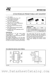 M74HC160RM13TR datasheet pdf SGS Thomson Microelectronics
