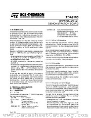 TDA9103-USER datasheet pdf SGS Thomson Microelectronics