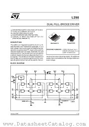 L298HN datasheet pdf SGS Thomson Microelectronics