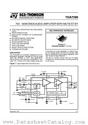 TDA7296 datasheet pdf SGS Thomson Microelectronics