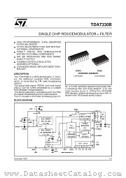 TDA7330B datasheet pdf SGS Thomson Microelectronics