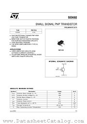 SO692 datasheet pdf SGS Thomson Microelectronics