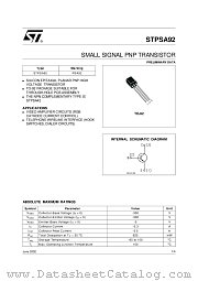 STPSA92 datasheet pdf SGS Thomson Microelectronics