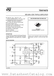TDA7497S datasheet pdf SGS Thomson Microelectronics