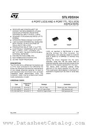STLVDS104BTR datasheet pdf SGS Thomson Microelectronics