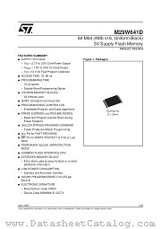 M29W641D datasheet pdf SGS Thomson Microelectronics