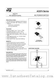 ACST4-7SFP datasheet pdf SGS Thomson Microelectronics