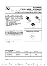 STP6NK60ZFP datasheet pdf SGS Thomson Microelectronics