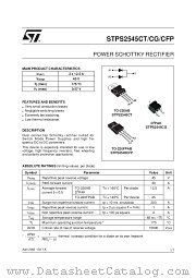 STPS2545CG datasheet pdf SGS Thomson Microelectronics