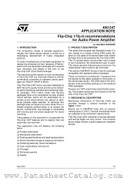 AN1547 datasheet pdf SGS Thomson Microelectronics