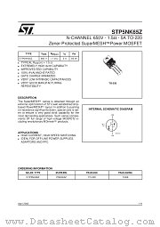 STP5NK65Z datasheet pdf SGS Thomson Microelectronics