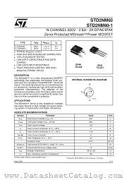 STD2NM60 datasheet pdf SGS Thomson Microelectronics
