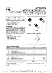 STB75NF75L datasheet pdf SGS Thomson Microelectronics