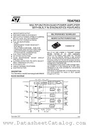 TDA7563 datasheet pdf SGS Thomson Microelectronics
