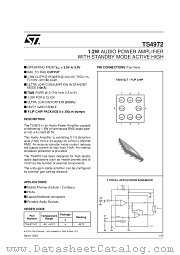 TS4972IJT datasheet pdf SGS Thomson Microelectronics