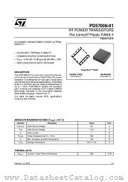 PD57006-01 datasheet pdf SGS Thomson Microelectronics