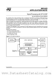 AN1442 datasheet pdf SGS Thomson Microelectronics