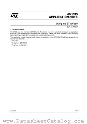 AN1335 datasheet pdf SGS Thomson Microelectronics
