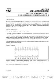 AN1524 datasheet pdf SGS Thomson Microelectronics