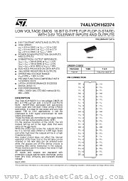74ALVCH162374TTR datasheet pdf SGS Thomson Microelectronics