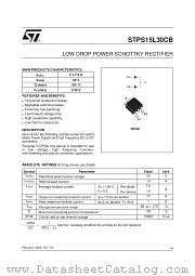 STPS15L30CB datasheet pdf SGS Thomson Microelectronics