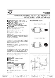 TS4902ID datasheet pdf SGS Thomson Microelectronics