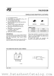 74LX1G126CTR datasheet pdf SGS Thomson Microelectronics