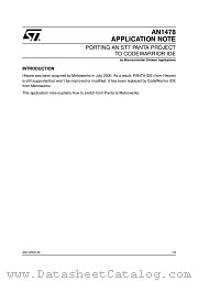 AN1478 datasheet pdf SGS Thomson Microelectronics