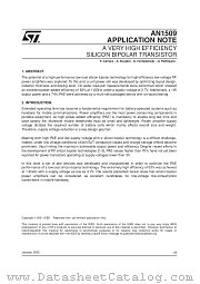 AN1509 datasheet pdf SGS Thomson Microelectronics