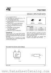 74LX1G02STR datasheet pdf SGS Thomson Microelectronics