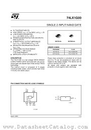 74LX1G00CTR datasheet pdf SGS Thomson Microelectronics