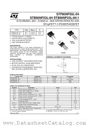 STB80NF03L-04 datasheet pdf SGS Thomson Microelectronics