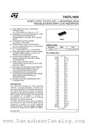 74GTL1655TTR datasheet pdf SGS Thomson Microelectronics