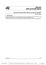 AN1444 datasheet pdf SGS Thomson Microelectronics