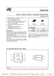 74V2T132STR datasheet pdf SGS Thomson Microelectronics
