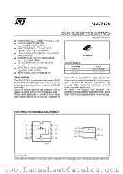 74V2T126STR datasheet pdf SGS Thomson Microelectronics