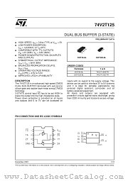 74V2T125STR datasheet pdf SGS Thomson Microelectronics