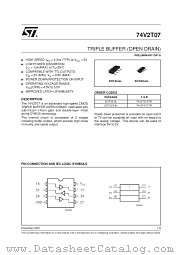 74V2T07CTR datasheet pdf SGS Thomson Microelectronics