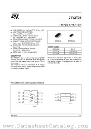 74V2T04CTR datasheet pdf SGS Thomson Microelectronics