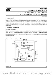 AN1441 datasheet pdf SGS Thomson Microelectronics