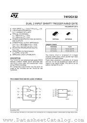 74V2G132STR datasheet pdf SGS Thomson Microelectronics