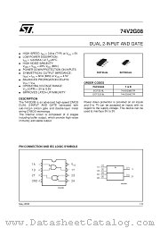 74V2G08STR datasheet pdf SGS Thomson Microelectronics