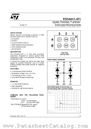 ESDA6V1-4F1 datasheet pdf SGS Thomson Microelectronics