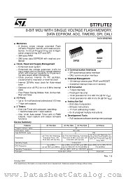 ST7FLITE2 datasheet pdf SGS Thomson Microelectronics