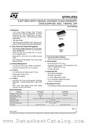 ST7FLITE05Y0M6 datasheet pdf SGS Thomson Microelectronics